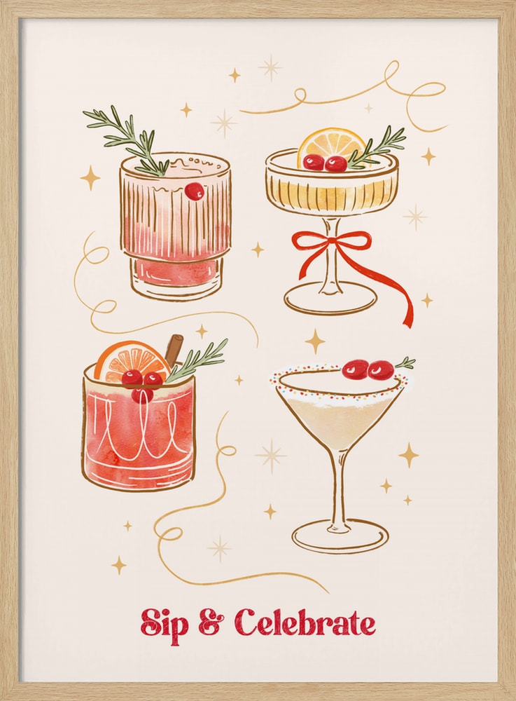 Festive Holiday Christmas Cocktails