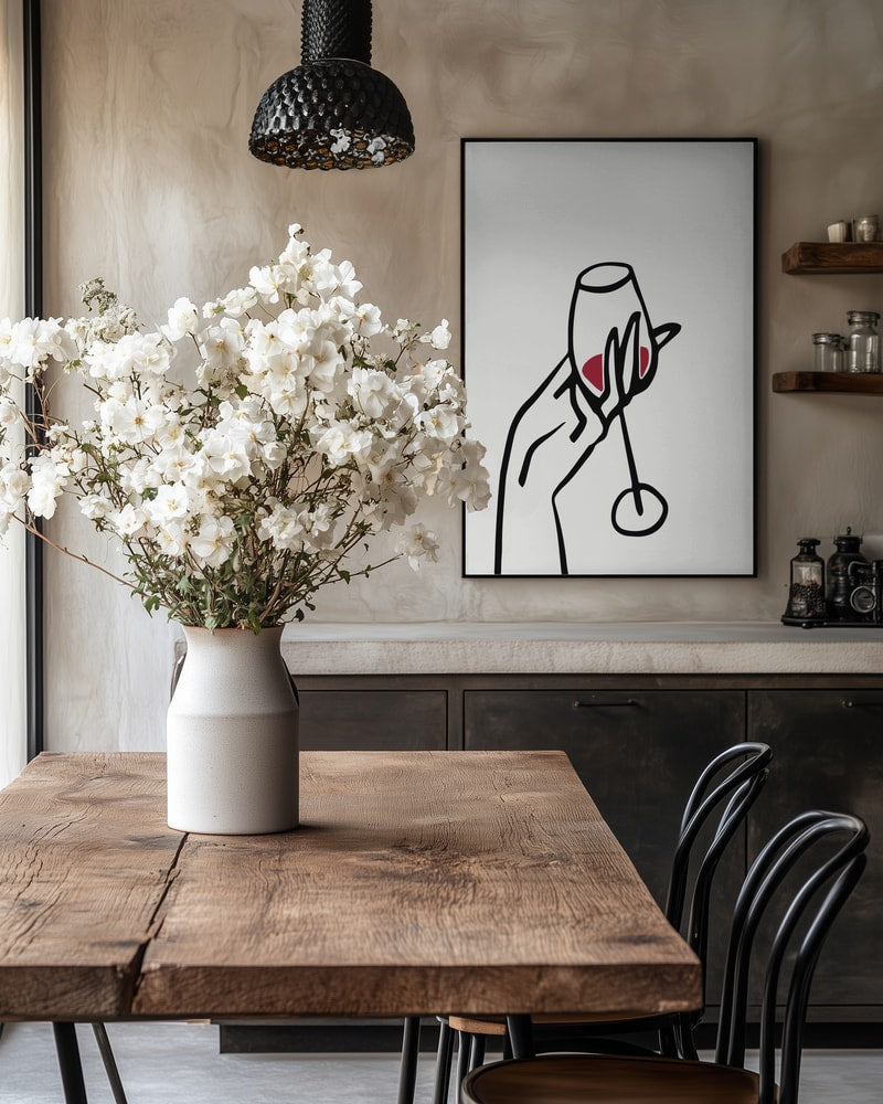 Hand Holding Red Wine