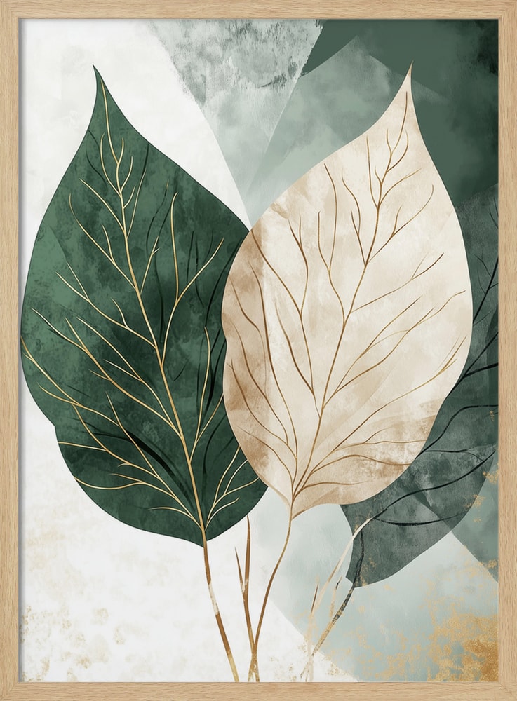 Golden Botanical Leaves