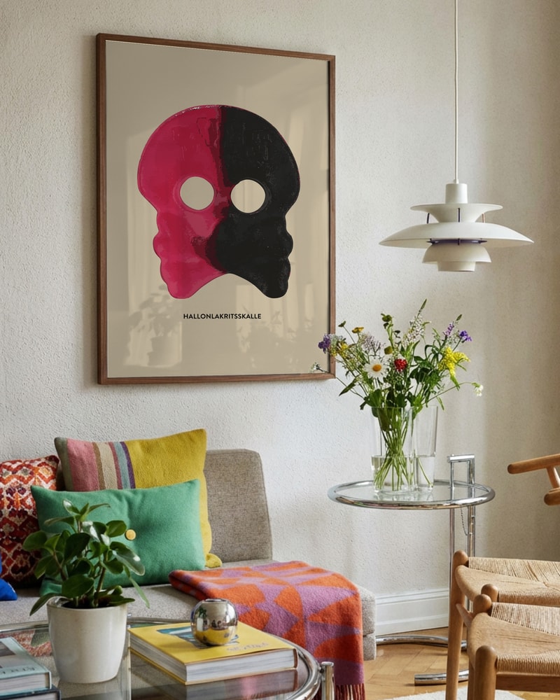 Pink Black Candy Skull