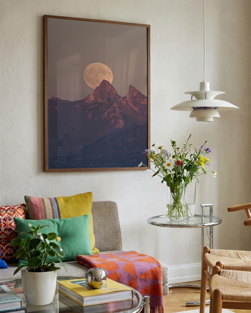 Majestic Moonlit Mountains