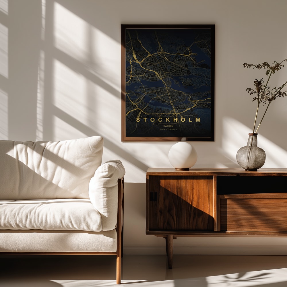 Golden Stockholm Map