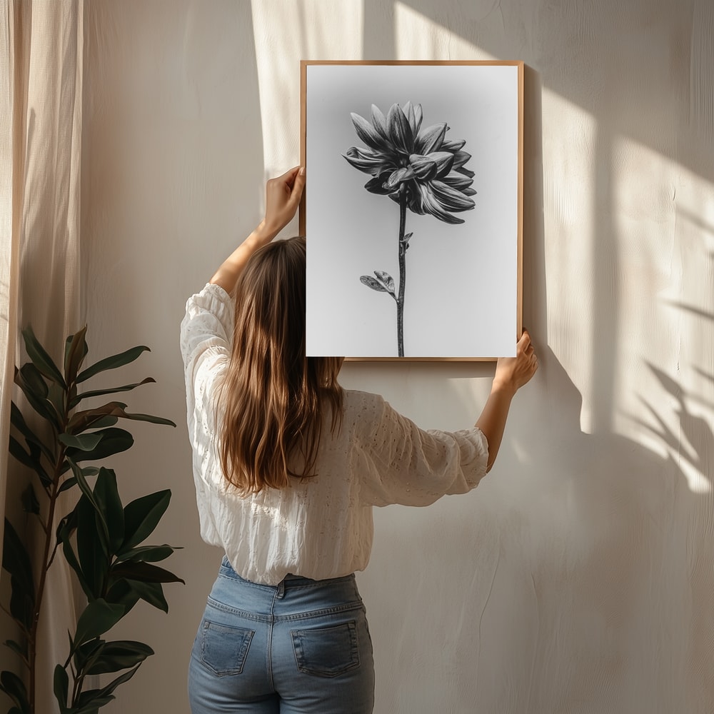 Elegant Monochrome Flower