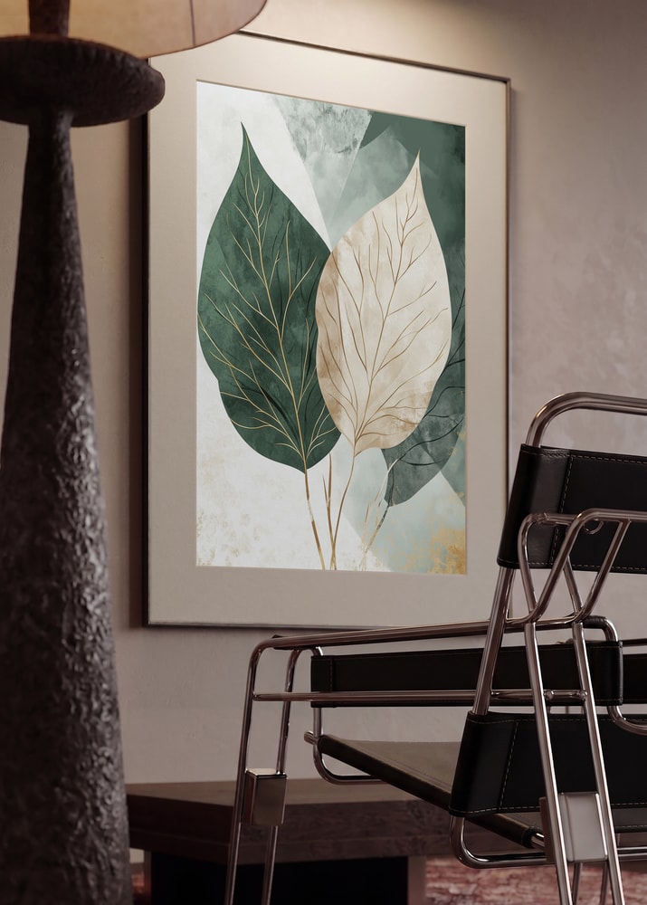 Golden Botanical Leaves
