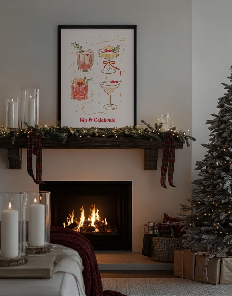 Festive Holiday Christmas Cocktails