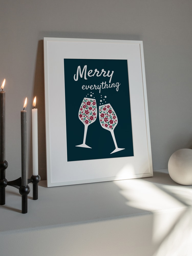 Merry Everything Floral Toast