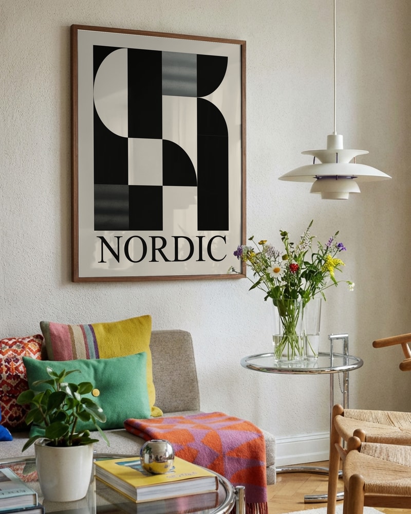 Nordic Geometric Abstract