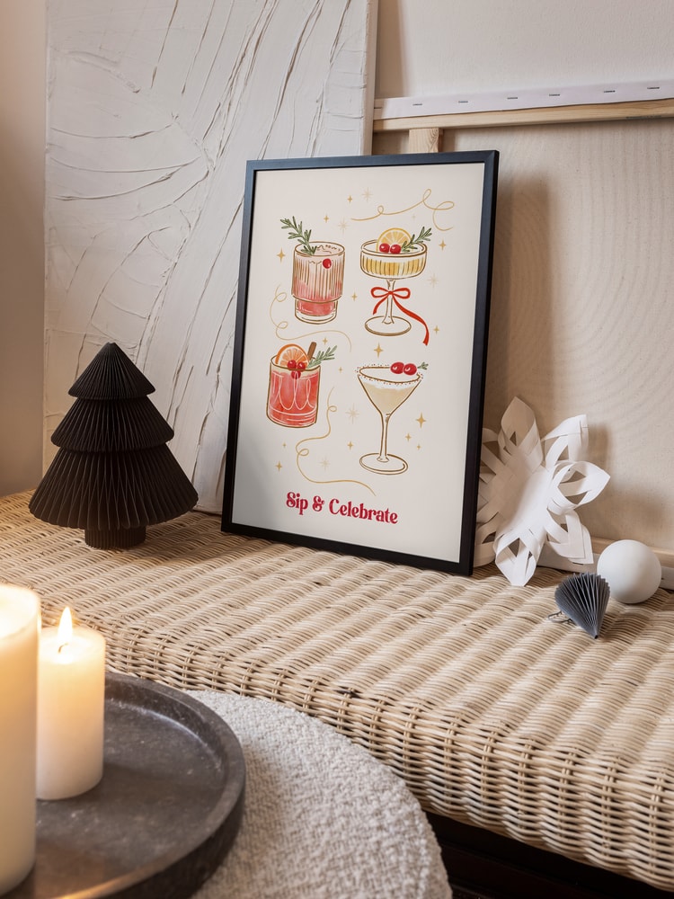 Festive Holiday Christmas Cocktails