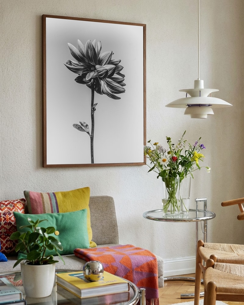 Elegant Monochrome Flower