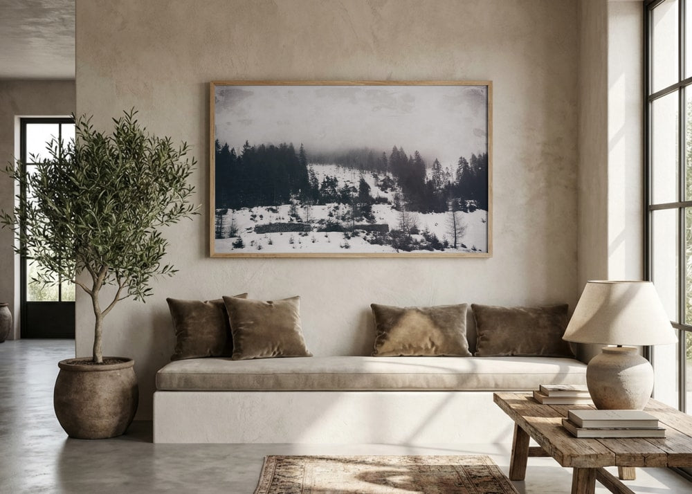 Misty Winter Forest