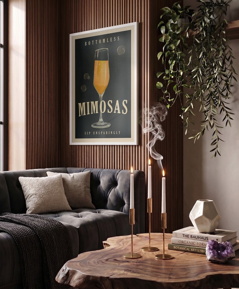 Bottomless Mimosas Art Deco Cocktail Bar Art
