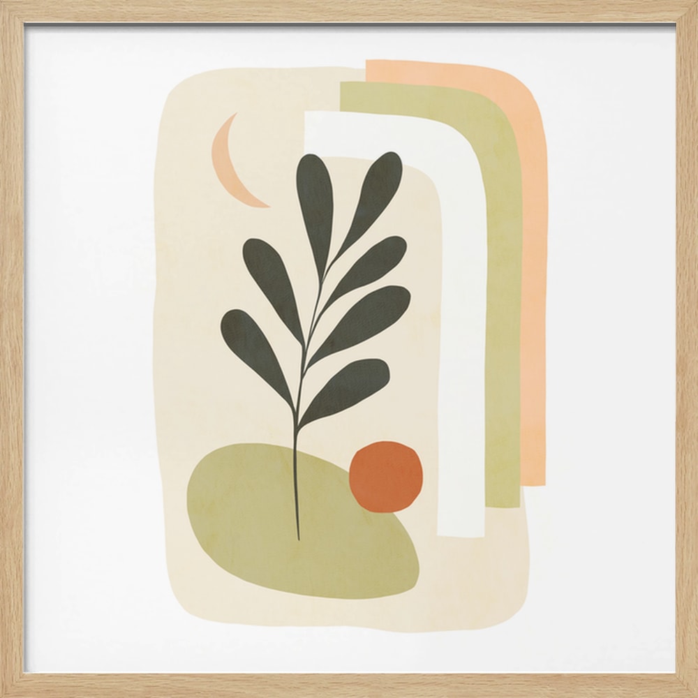 Abstract Botanical Moon