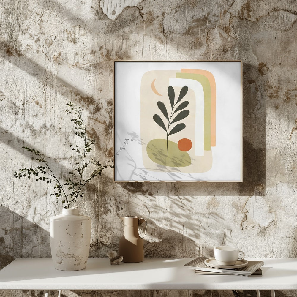 Abstract Botanical Moon