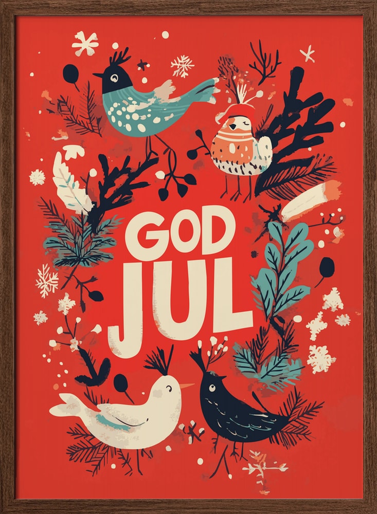God Jul Festive Birds