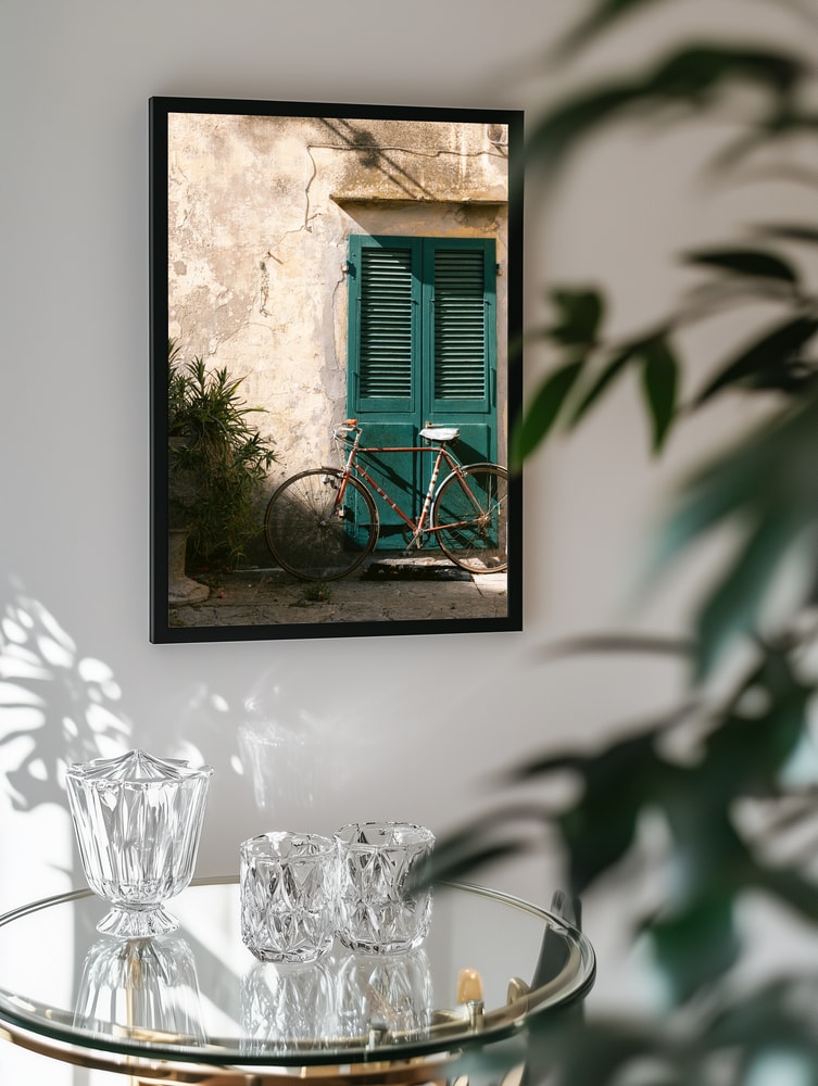 Charming Bicycle Green Shutters
