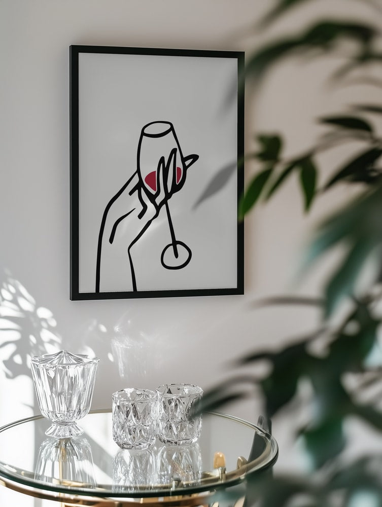 Hand Holding Red Wine