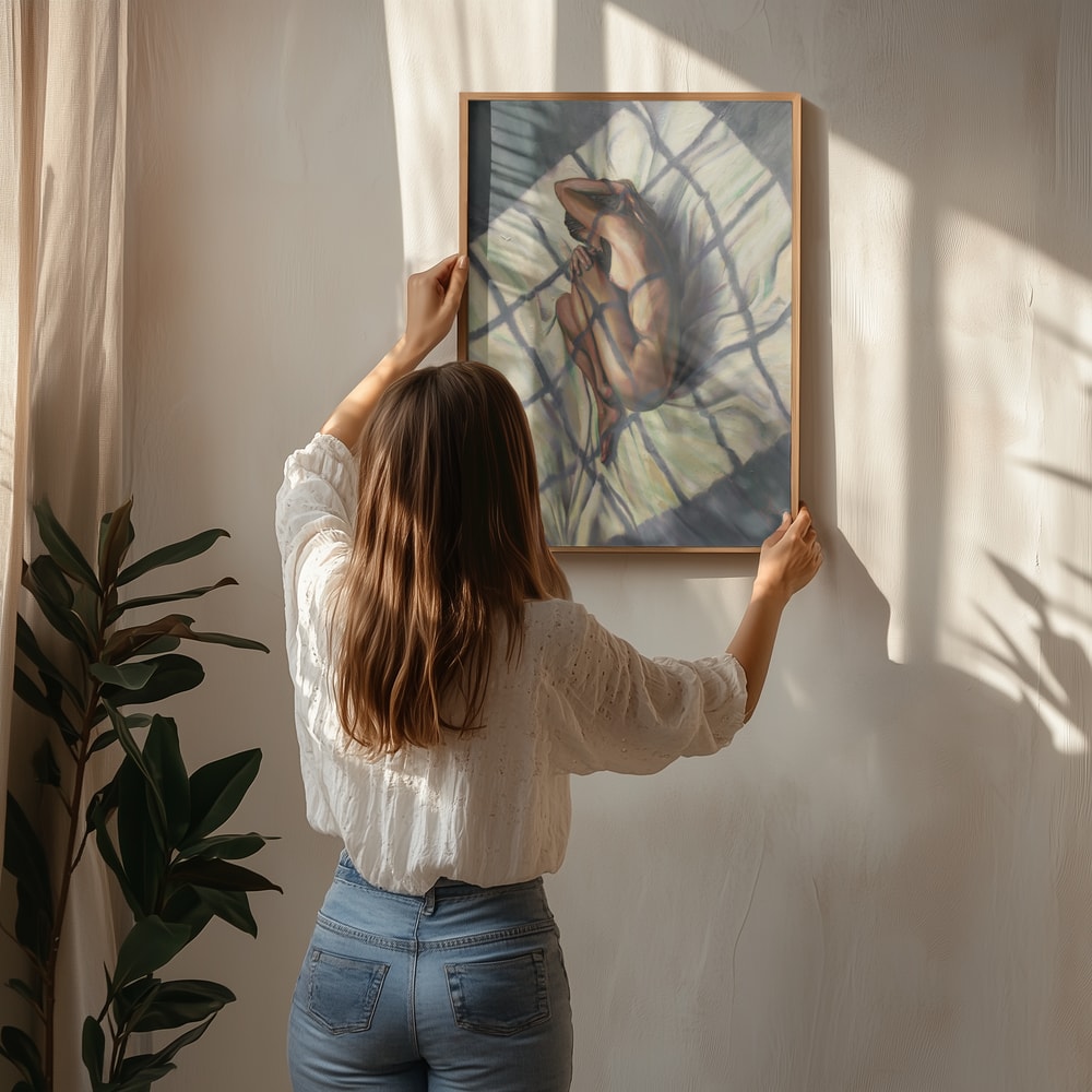 Woman in Window Shadows