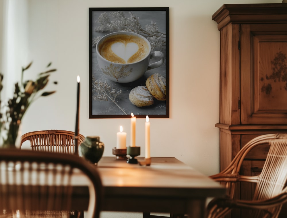 Warm Coffee Heart Breakfast