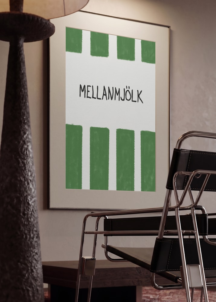 Swedish Milk Green Stripes