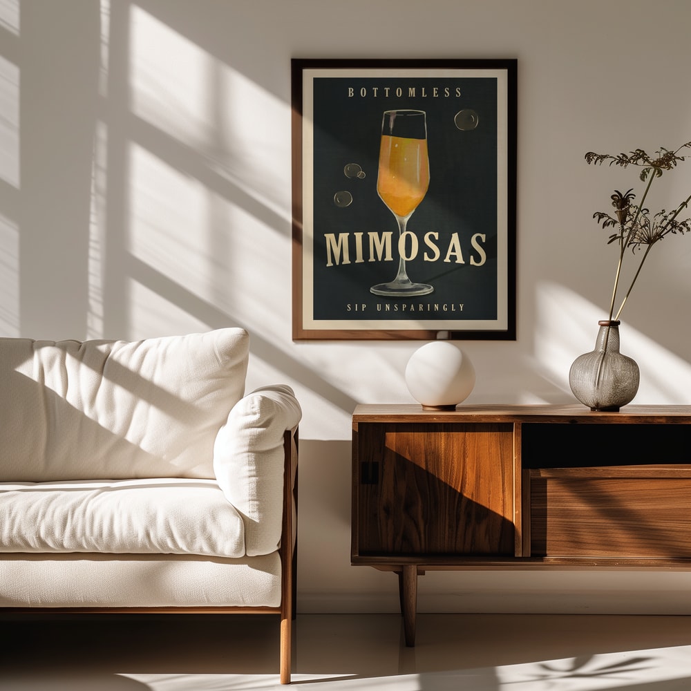 Bottomless Mimosas Art Deco Cocktail Bar Art