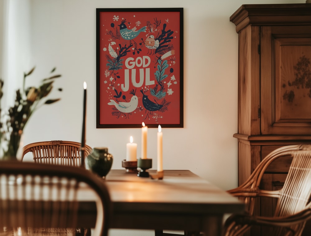 God Jul Festive Birds