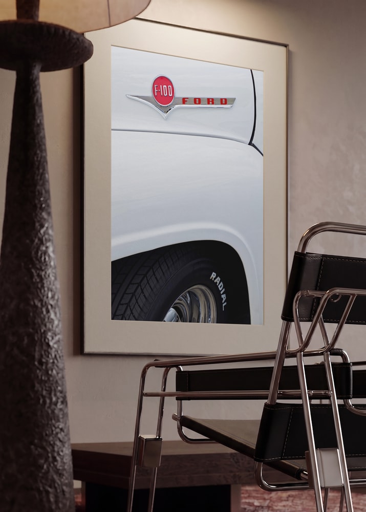 Vintage White Truck Detail