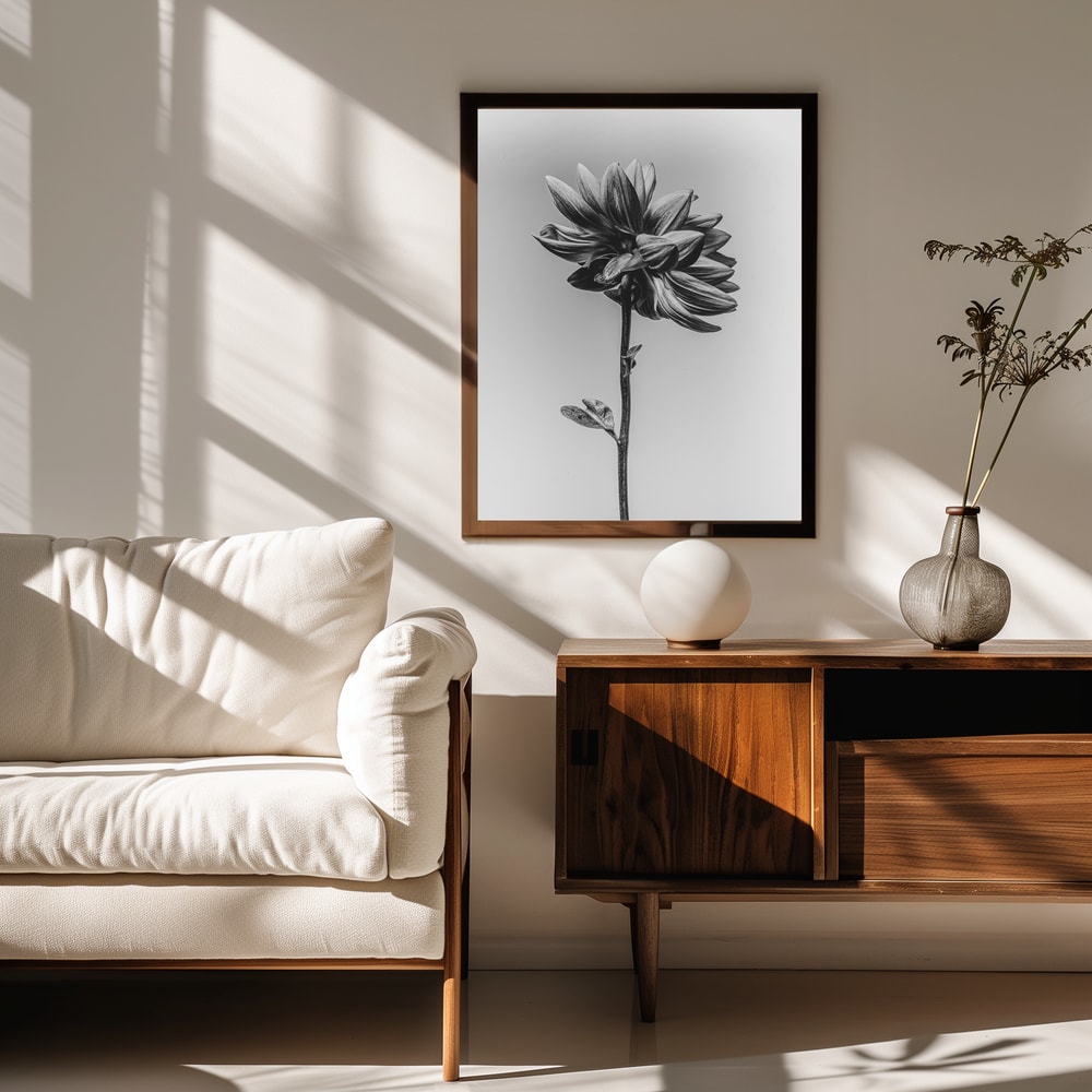 Elegant Monochrome Flower