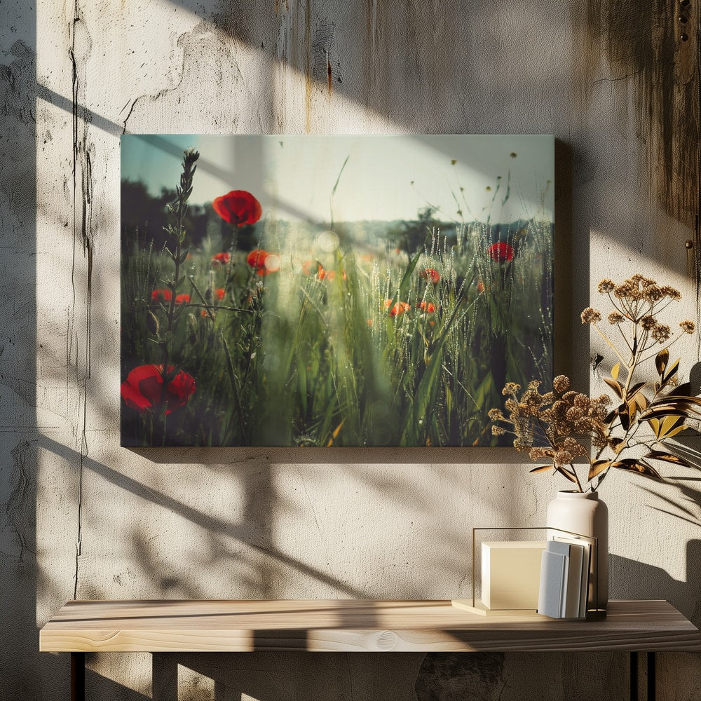 Dewy Poppy Meadow