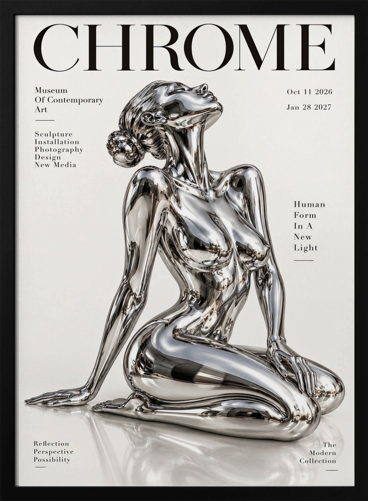 Chrome Woman Sculpture