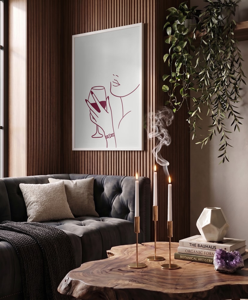 Elegant Woman Red Wine