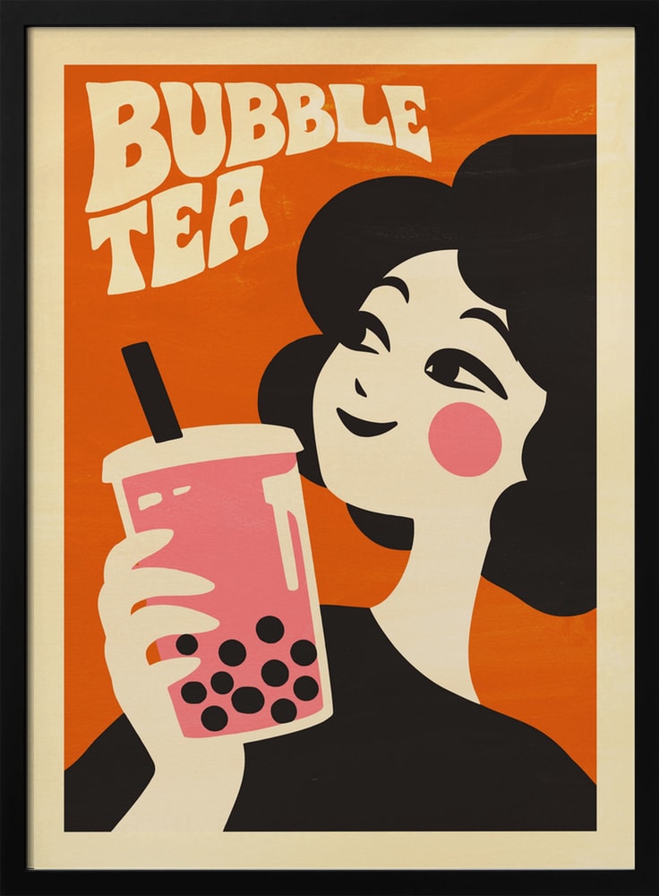 Smiling Bubble Tea Woman