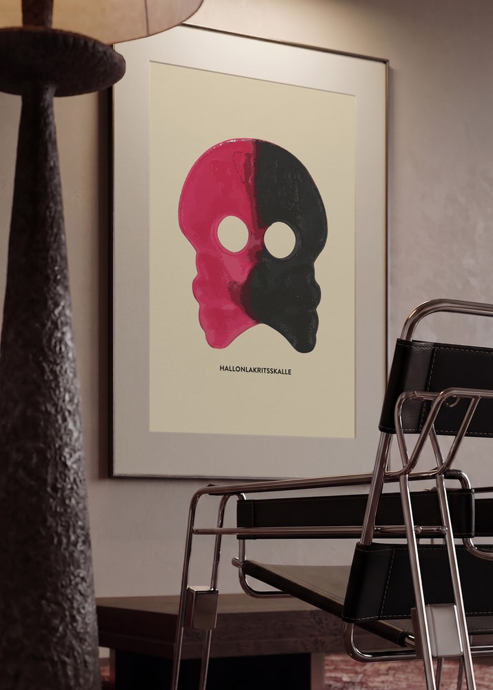 Pink Black Candy Skull
