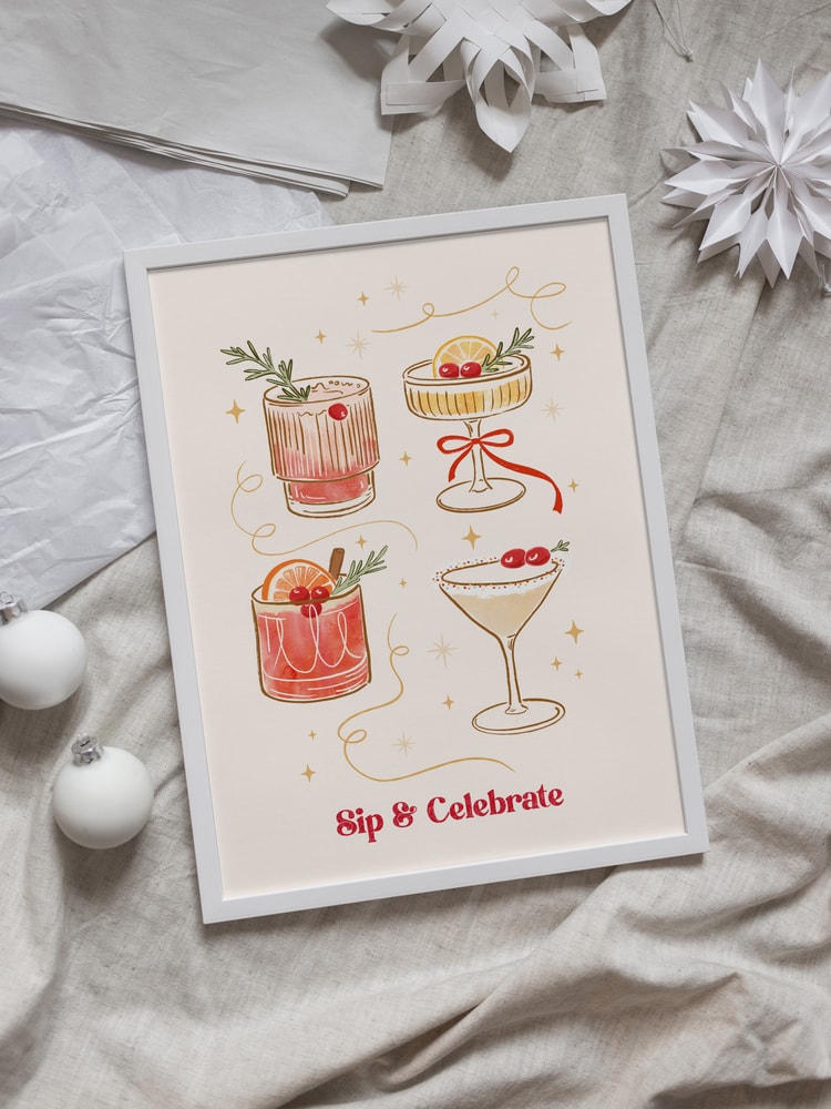 Festive Holiday Christmas Cocktails