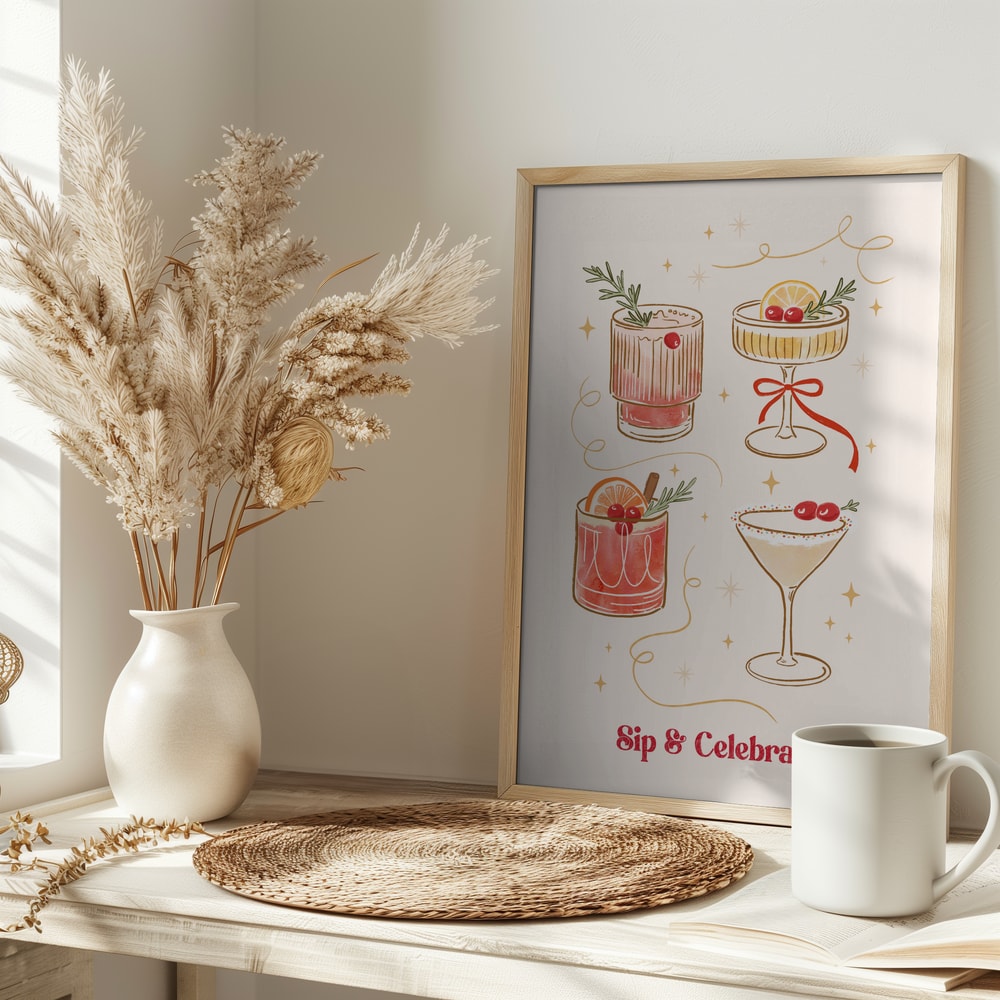 Festive Holiday Christmas Cocktails