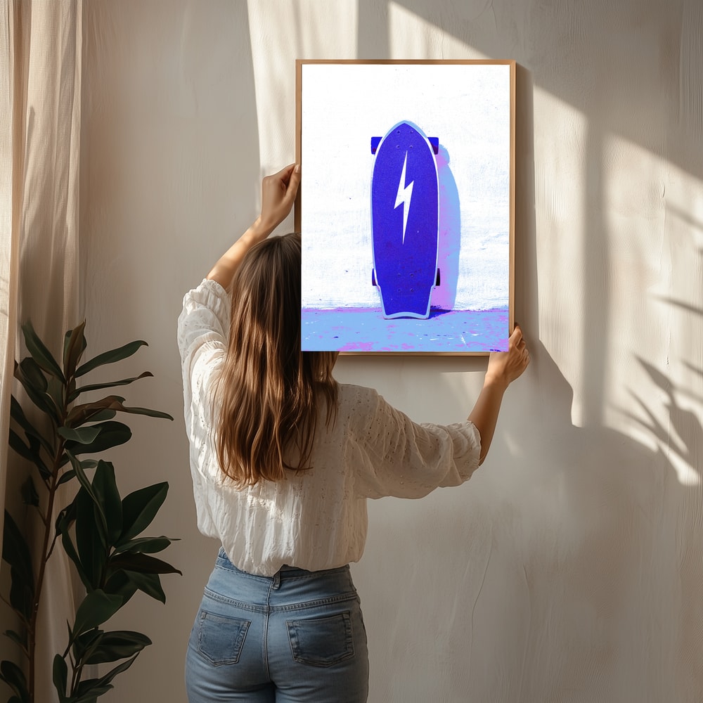 Electric Blue Skateboard