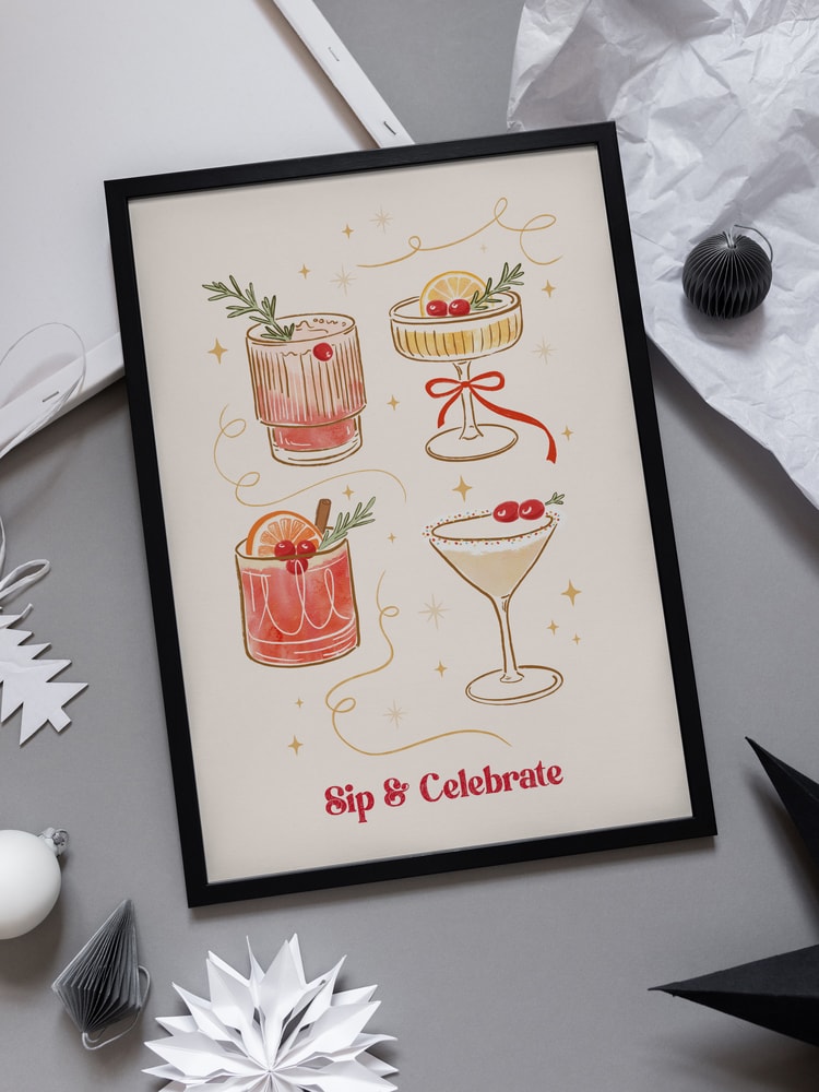 Festive Holiday Christmas Cocktails