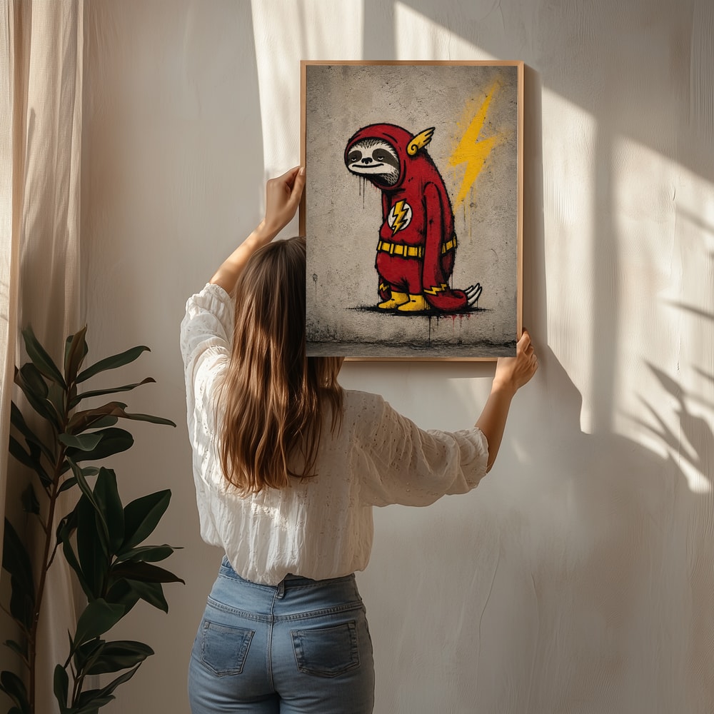 Tired Flash Sloth Graffiti