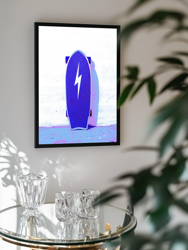 Electric Blue Skateboard