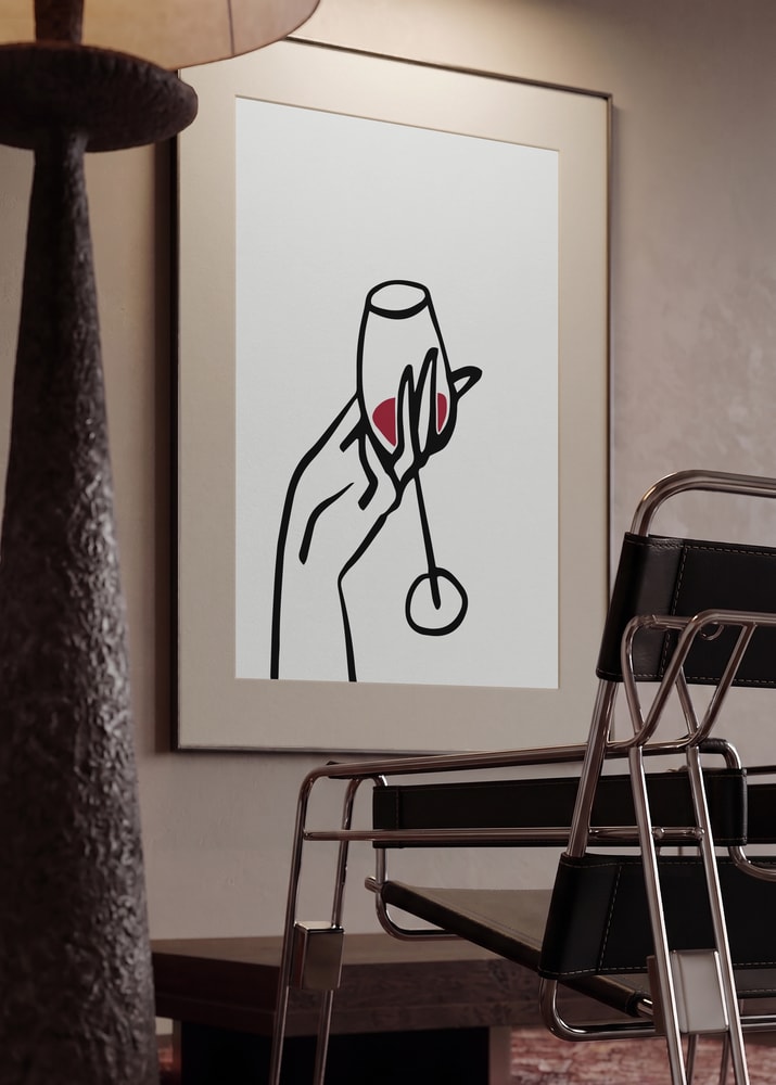 Hand Holding Red Wine