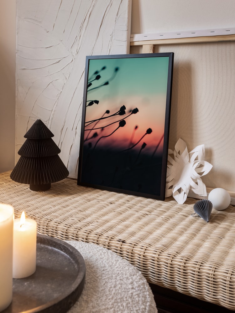 Sunset Plant Silhouettes