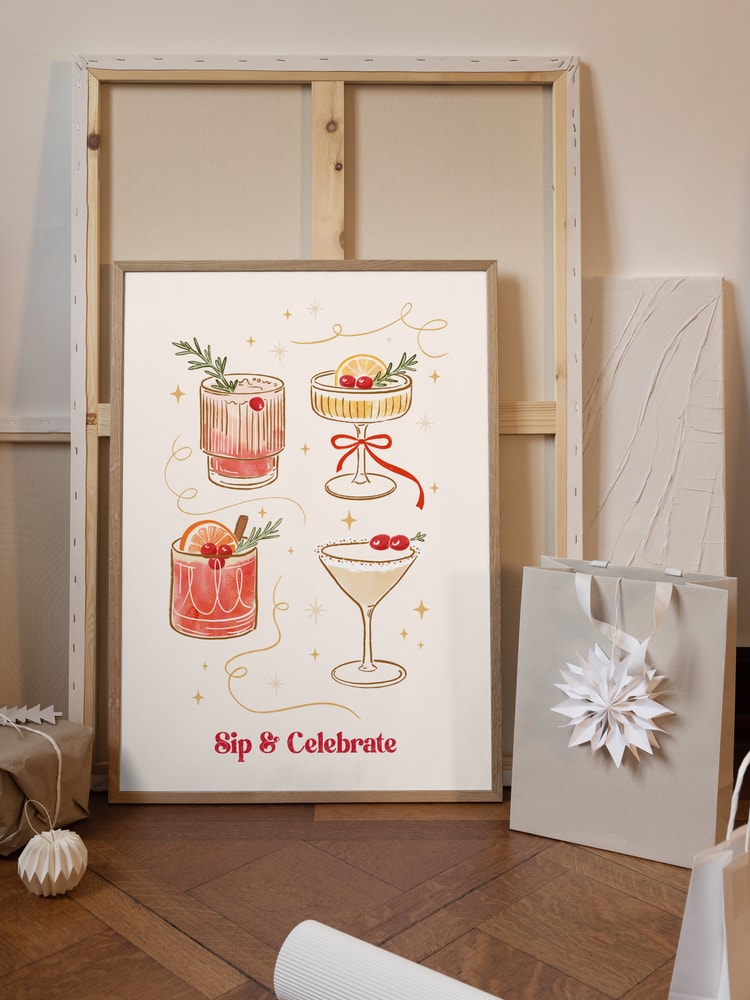 Festive Holiday Christmas Cocktails