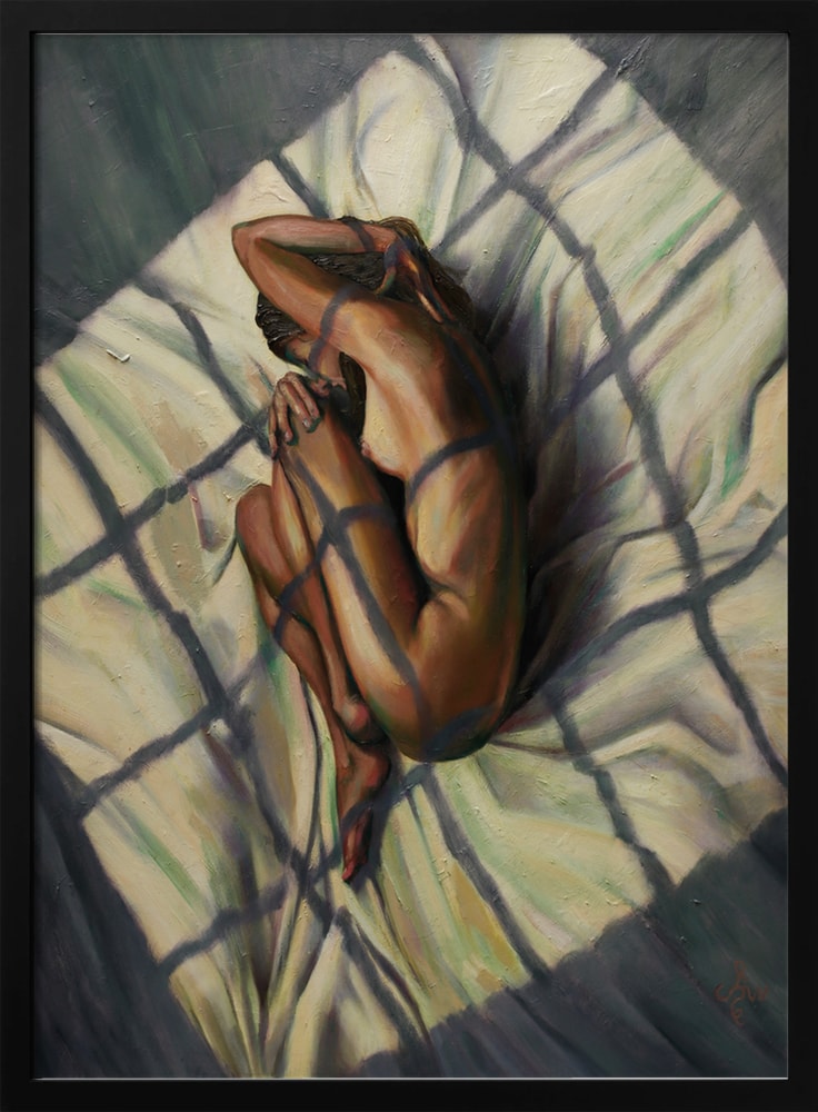 Woman in Window Shadows
