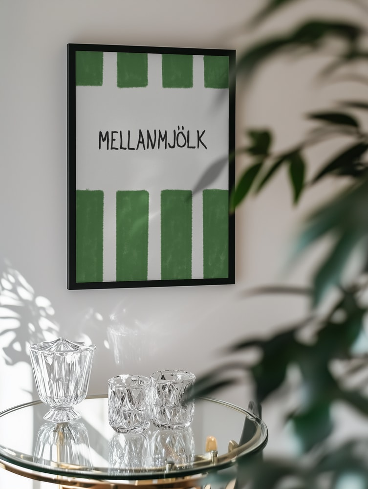 Swedish Milk Green Stripes
