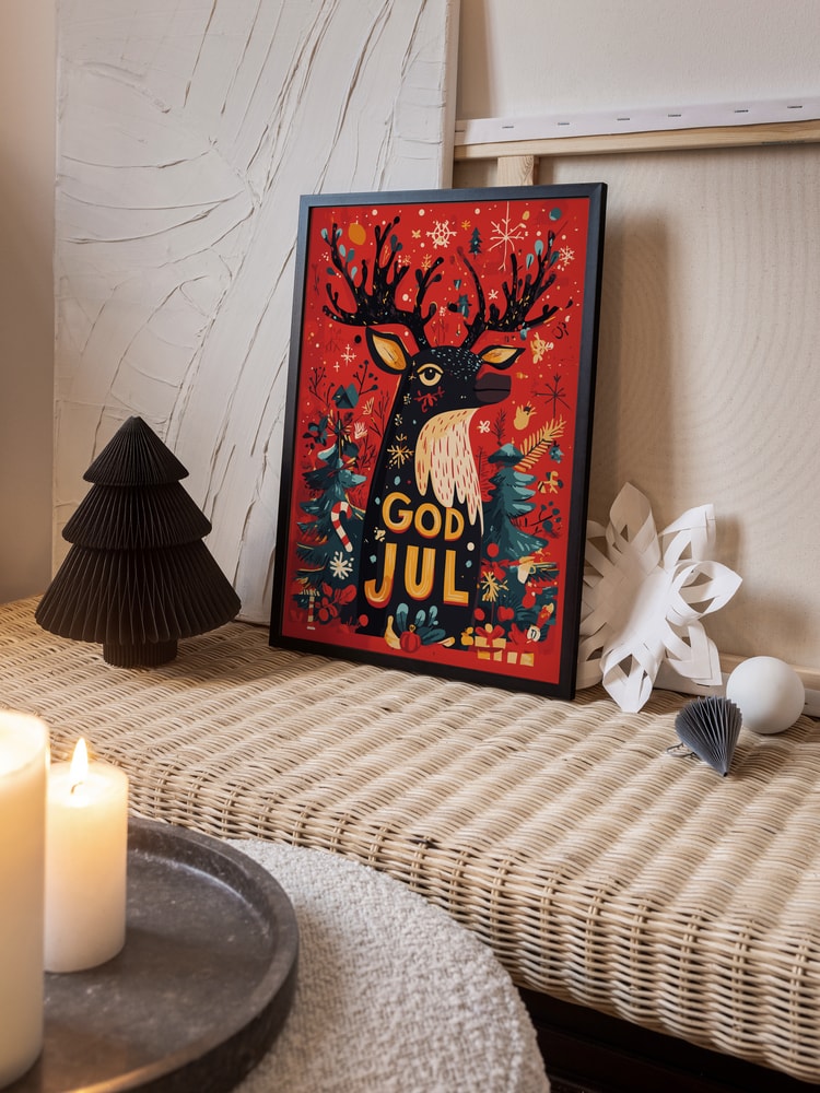 God Jul Festive Reindeer
