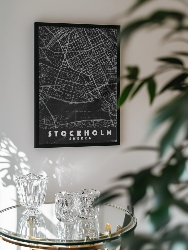 Minimalist Stockholm Map