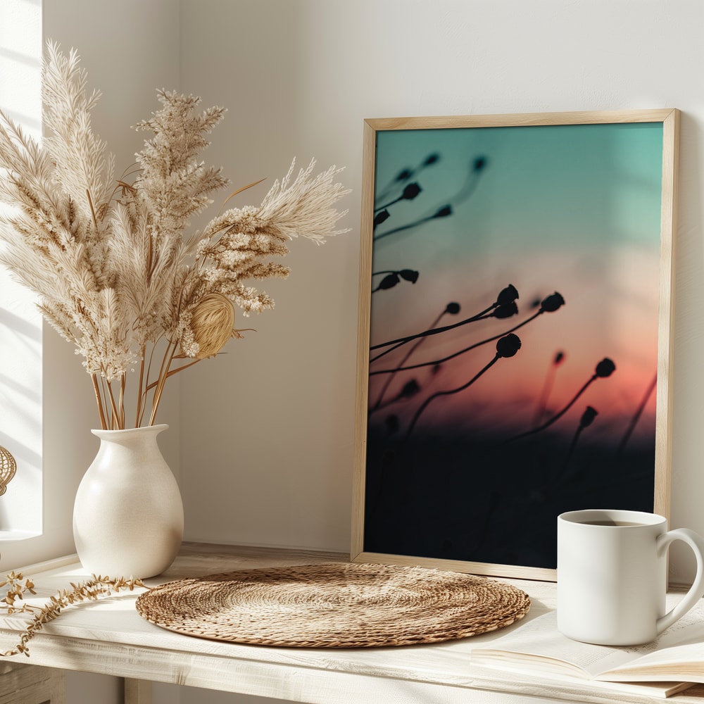 Sunset Plant Silhouettes