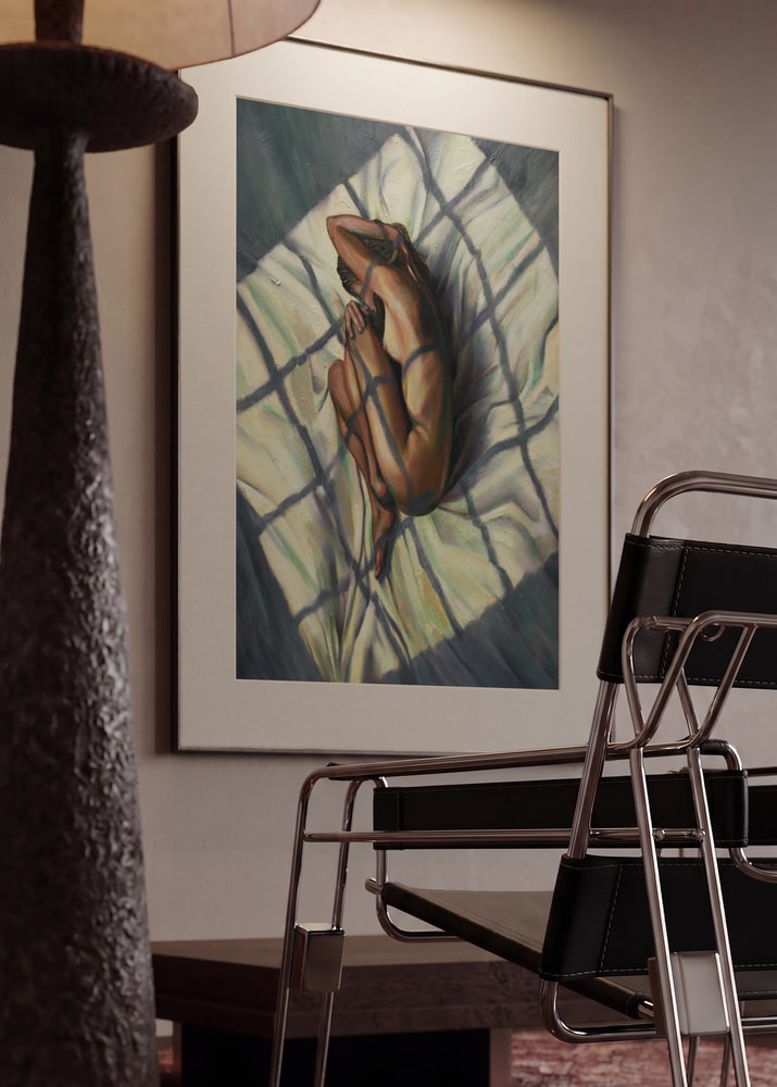 Woman in Window Shadows