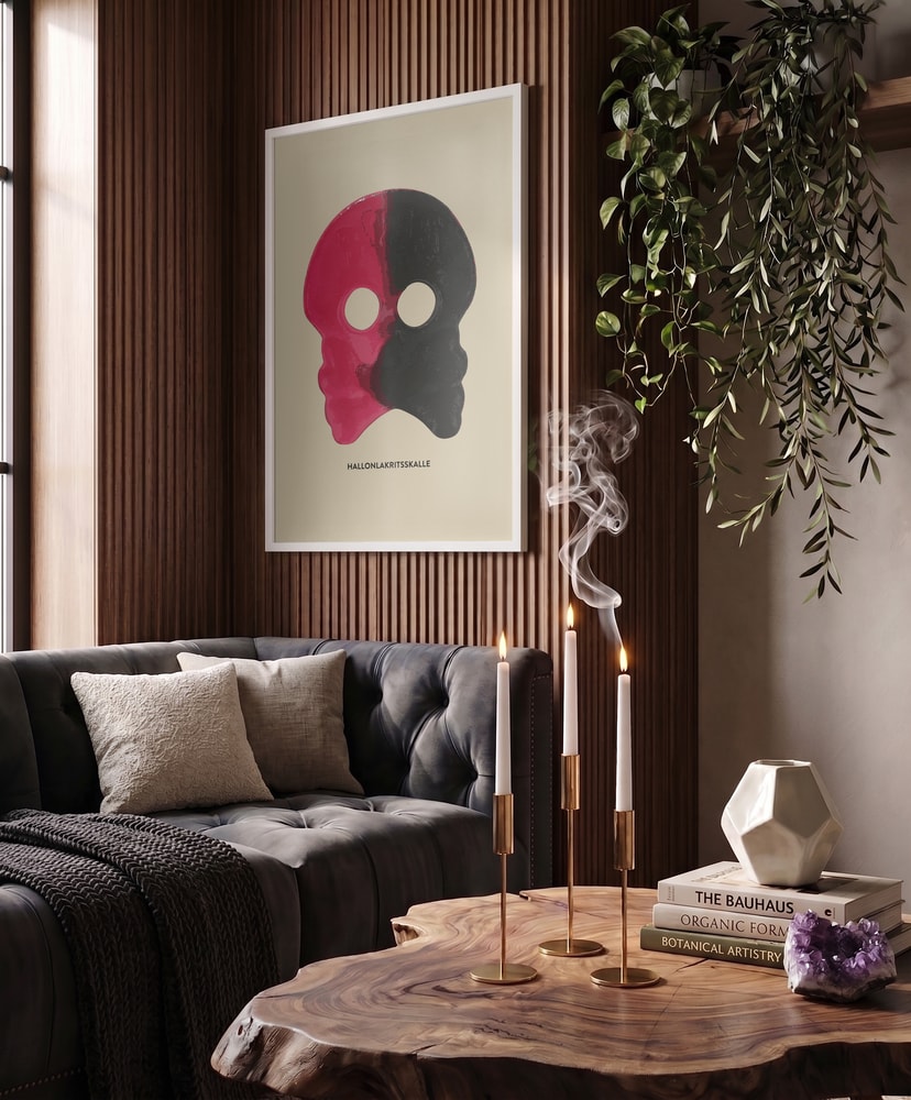 Pink Black Candy Skull