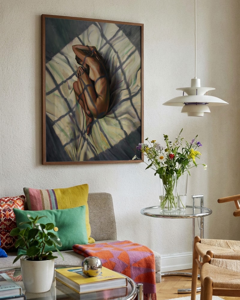 Woman in Window Shadows