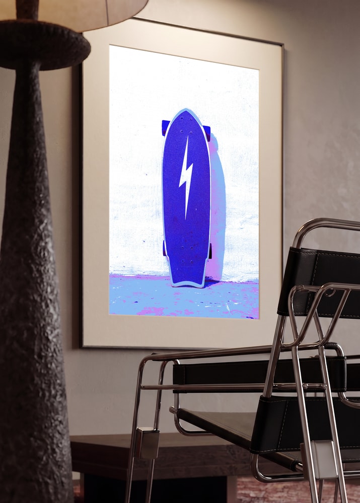 Electric Blue Skateboard